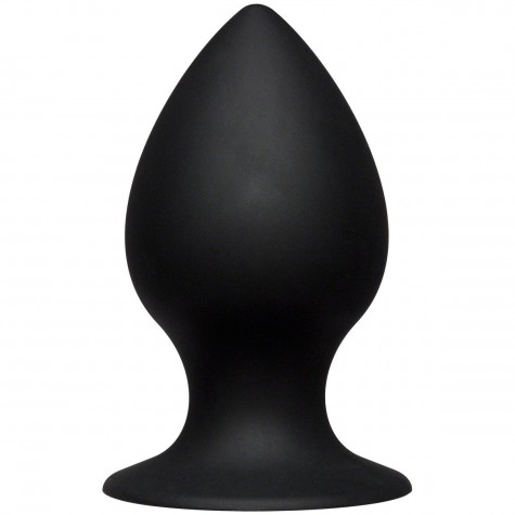 Чёрная анальная пробка Kink Ace Silicone Plug 4.5" - 11,43 см.