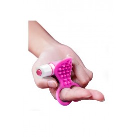 Розовый вибростимулятор с петлями для пальцев SEE YOU FINGERING PINK